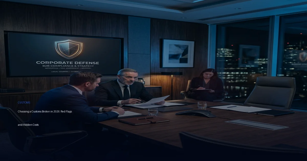 Choosing a Customs Broker in 2026: Red Flags and Hidden Costs