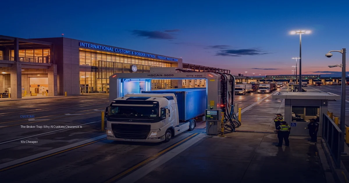 The Broker Trap: Why AI Customs Clearance is 10x Cheaper