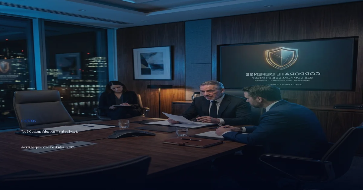 Top 5 Customs Valuation Mistakes: How to Avoid Overpaying at the Border in 2026