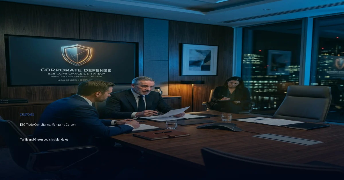 ESG Trade Compliance: Managing Carbon Tariffs and Green Logistics Mandates