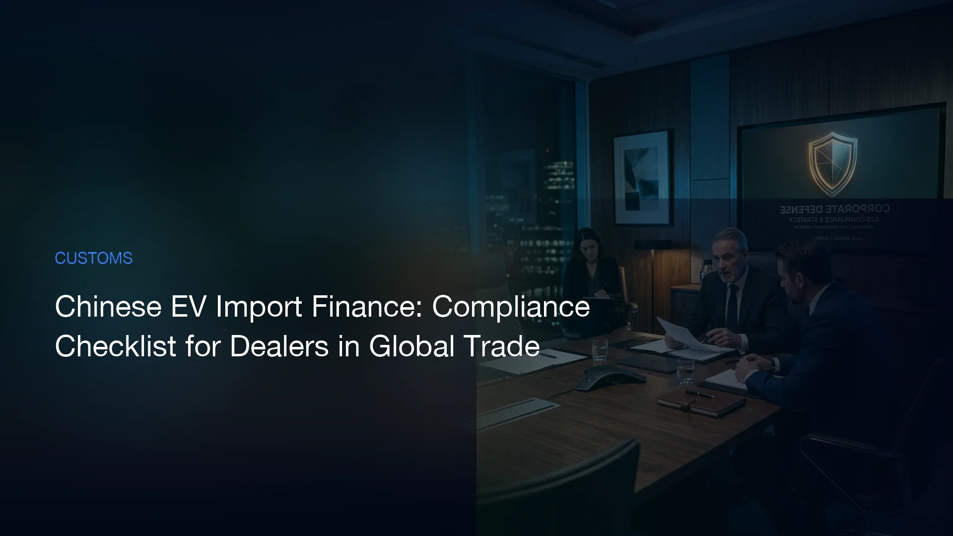 Chinese EV Import Finance: Compliance Checklist for Dealers in Global Trade
