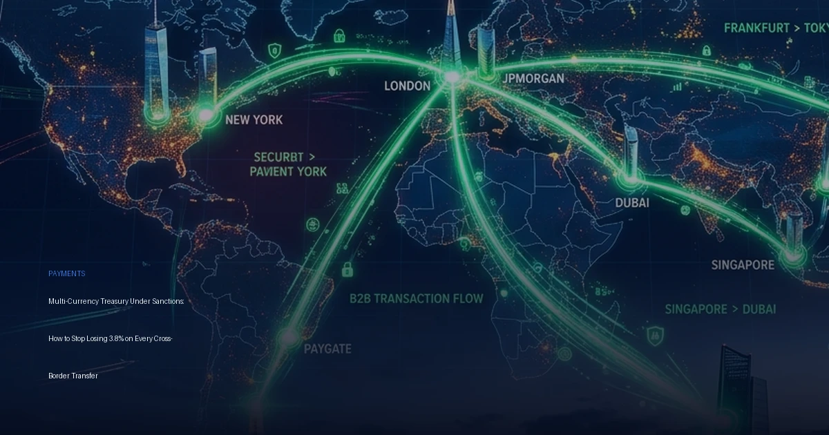 Multi-Currency Treasury Under Sanctions: How to Stop Losing 3.8% on Every Cross-Border Transfer