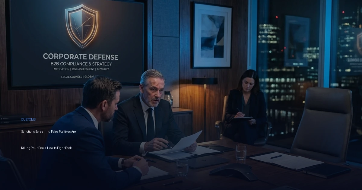 Sanctions Screening False Positives Are Killing Your Deals: How to Fight Back