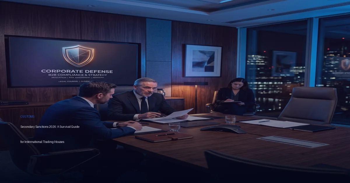 Secondary Sanctions 2026: A Survival Guide for International Trading Houses