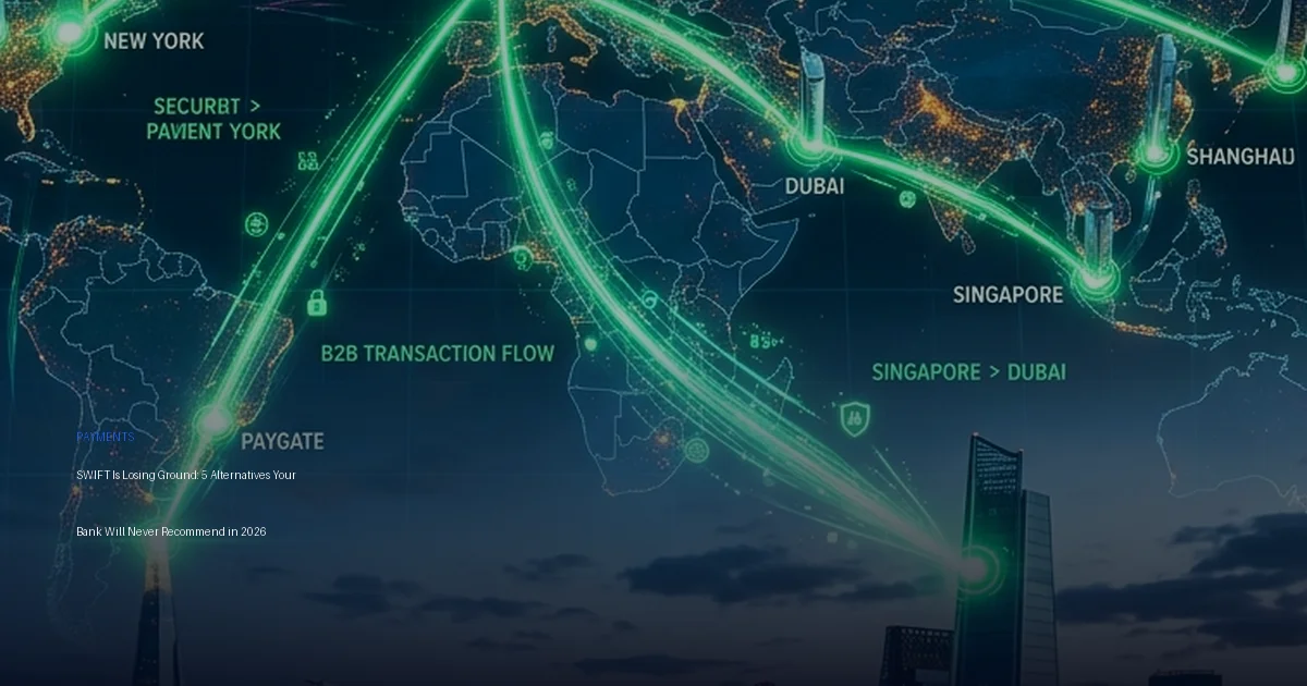 SWIFT Is Losing Ground: 5 Alternatives Your Bank Will Never Recommend in 2026