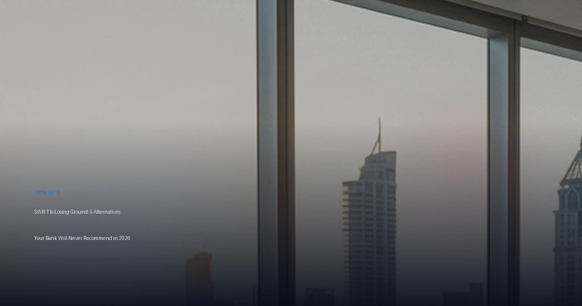 SWIFT Is Losing Ground: 5 Alternatives Your Bank Will Never Recommend in 2026