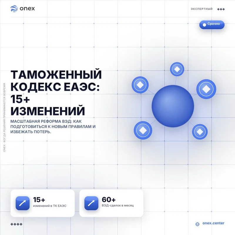 Таможенный кодекс ЕАЭС: 15+ изменений