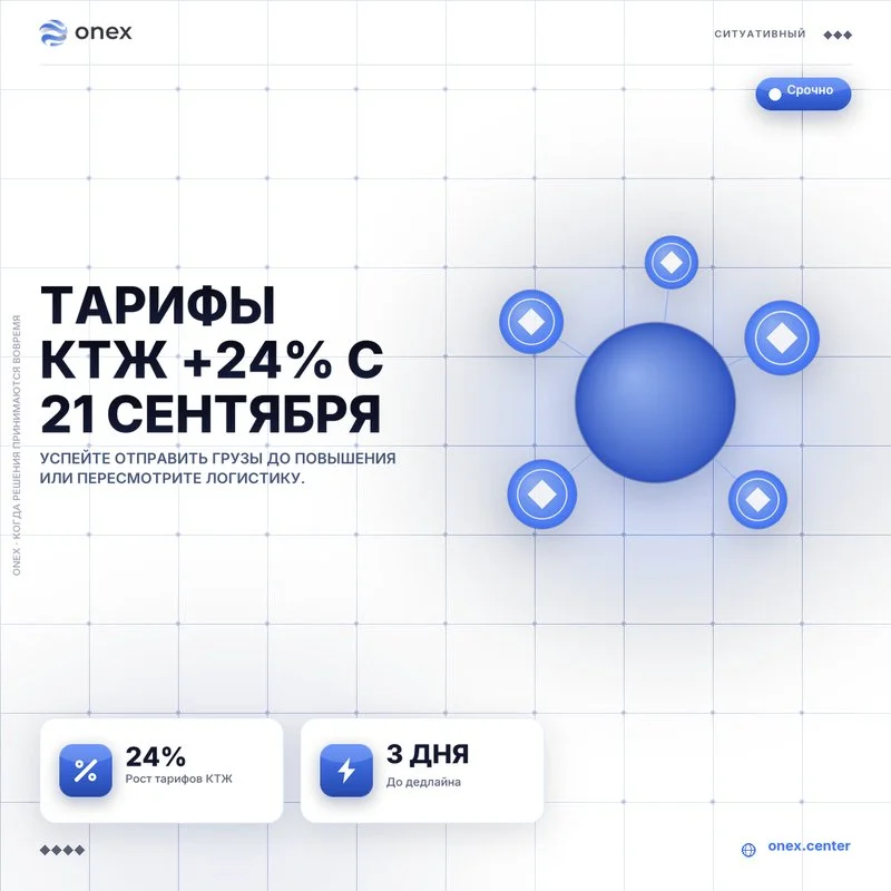 Тарифы КТЖ +24% с 21 сентября