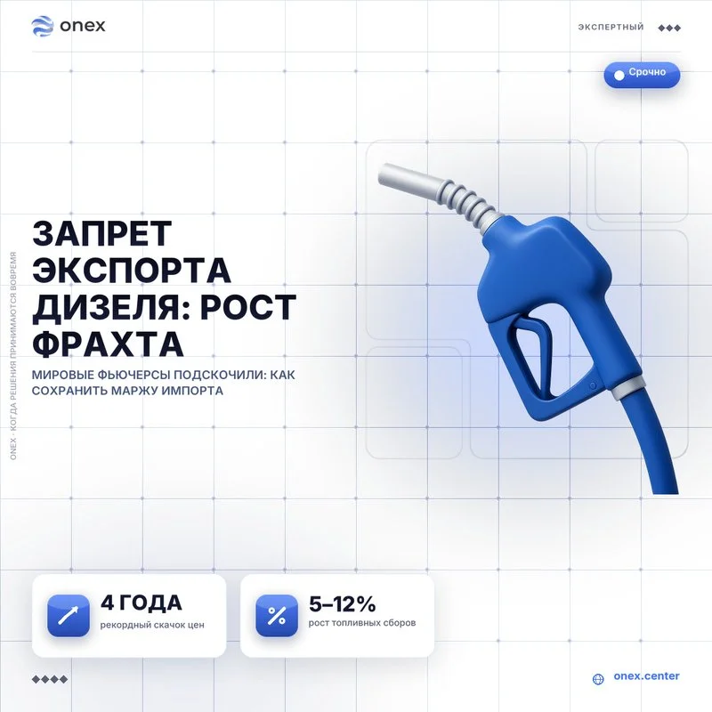 Запрет экспорта дизеля: рост фрахта